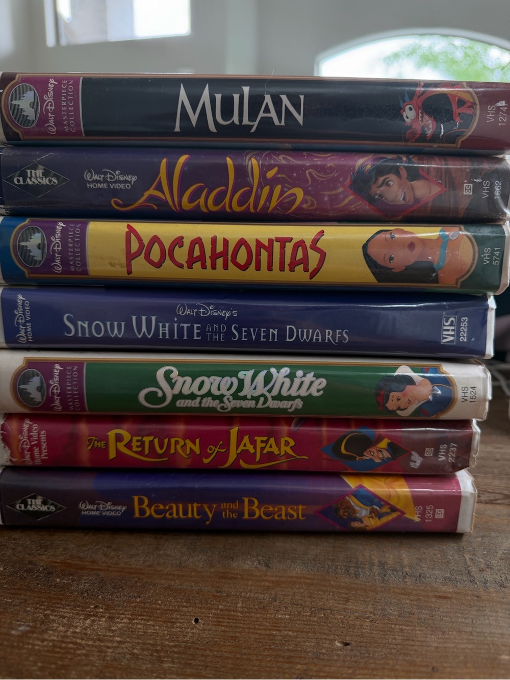 Disney VHS Classic Collection - Red, Yellow, Blue, Green, Purple